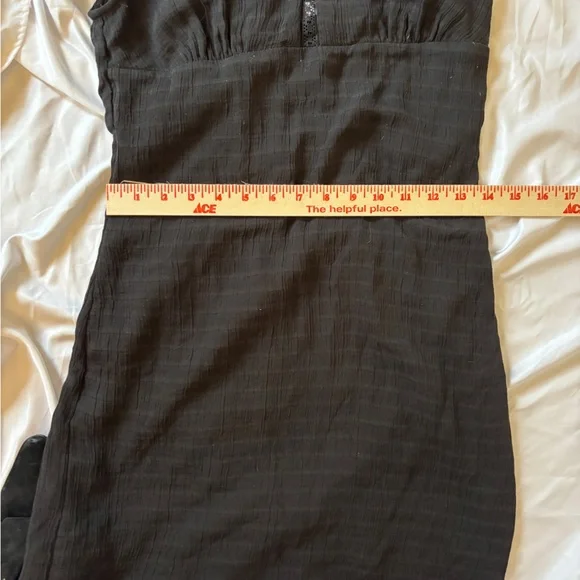 Coquette Whimsigoth Y2K Black Lines Bodycon Minidress Women’s Size Medium - Picture 7 of 10